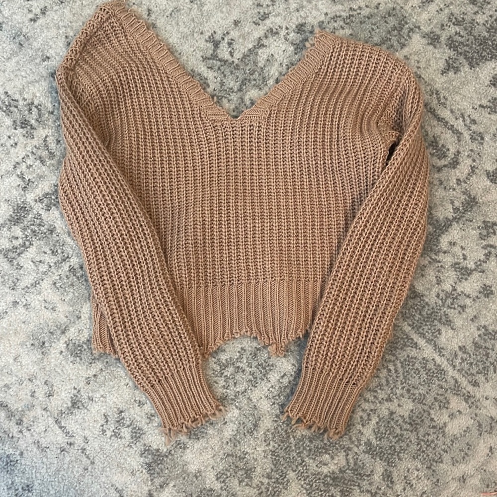 Rose colored sweater